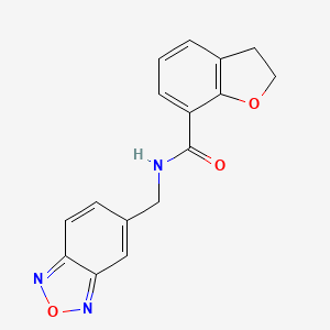 molecular formula C16H13N3O3 B5289232 N-(2,1,3-benzoxadiazol-5-ylmethyl)-2,3-dihydro-1-benzofuran-7-carboxamide 