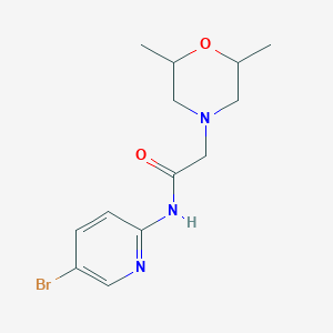 molecular formula C13H18BrN3O2 B5289385 N-(5-bromopyridin-2-yl)-2-(2,6-dimethylmorpholin-4-yl)acetamide 