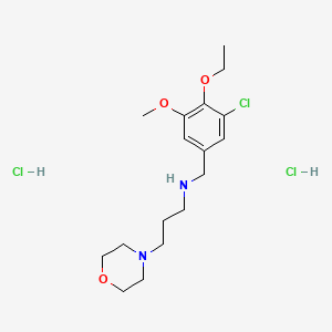 molecular formula C17H29Cl3N2O3 B5289398 N-[(3-chloro-4-ethoxy-5-methoxyphenyl)methyl]-3-morpholin-4-ylpropan-1-amine;dihydrochloride 