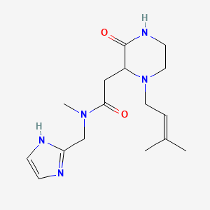 molecular formula C16H25N5O2 B5289490 N-(1H-imidazol-2-ylmethyl)-N-methyl-2-[1-(3-methyl-2-buten-1-yl)-3-oxo-2-piperazinyl]acetamide 