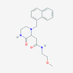 molecular formula C20H25N3O3 B5289544 N-(2-methoxyethyl)-2-[1-(1-naphthylmethyl)-3-oxo-2-piperazinyl]acetamide 