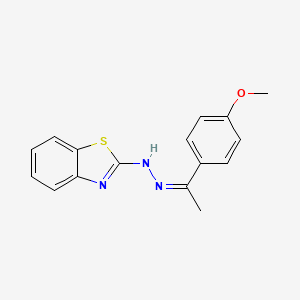 molecular formula C16H15N3OS B5289615 N-[(Z)-1-(4-methoxyphenyl)ethylideneamino]-1,3-benzothiazol-2-amine 