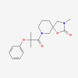 molecular formula C18H24N2O4 B5289649 3-methyl-7-(2-methyl-2-phenoxypropanoyl)-1-oxa-3,7-diazaspiro[4.5]decan-2-one 