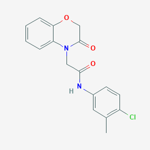 molecular formula C17H15ClN2O3 B5289650 N-(4-chloro-3-methylphenyl)-2-(3-oxo-2,3-dihydro-4H-1,4-benzoxazin-4-yl)acetamide 
