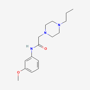 molecular formula C16H25N3O2 B5289735 N-(3-methoxyphenyl)-2-(4-propylpiperazin-1-yl)acetamide 