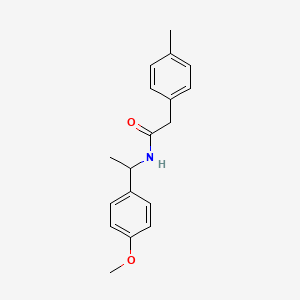 molecular formula C18H21NO2 B5289744 N-[1-(4-methoxyphenyl)ethyl]-2-(4-methylphenyl)acetamide 