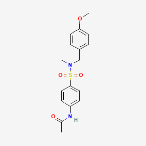 molecular formula C17H20N2O4S B5289756 N-(4-{[(4-methoxybenzyl)(methyl)amino]sulfonyl}phenyl)acetamide 