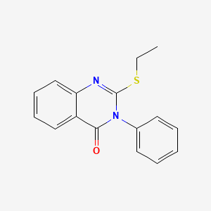 molecular formula C16H14N2OS B5289833 2-(Ethylthio)-3-phenylquinazolin-4(3H)-one CAS No. 29745-27-5
