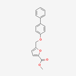 molecular formula C19H16O4 B5289853 methyl 5-[(4-biphenylyloxy)methyl]-2-furoate 