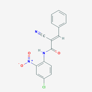 molecular formula C16H10ClN3O3 B5289975 (E)-N-(4-chloro-2-nitrophenyl)-2-cyano-3-phenylprop-2-enamide 