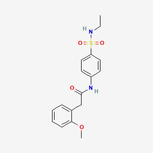 molecular formula C17H20N2O4S B5289990 N-[4-(ethylsulfamoyl)phenyl]-2-(2-methoxyphenyl)acetamide 