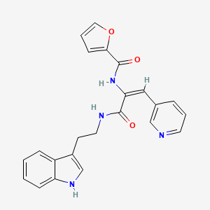 molecular formula C23H20N4O3 B5290007 N-[1-({[2-(1H-indol-3-yl)ethyl]amino}carbonyl)-2-(3-pyridinyl)vinyl]-2-furamide 