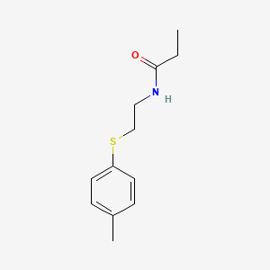 molecular formula C12H17NOS B5290050 N-[2-(4-Methylphenylthio)ethyl]propionamide 