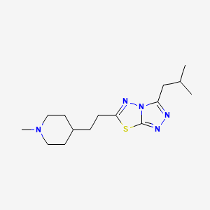 molecular formula C15H25N5S B5290058 3-isobutyl-6-[2-(1-methylpiperidin-4-yl)ethyl][1,2,4]triazolo[3,4-b][1,3,4]thiadiazole 