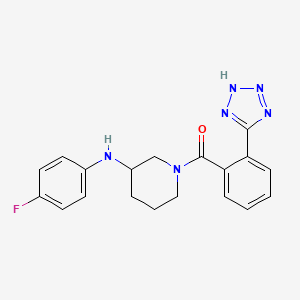 molecular formula C19H19FN6O B5290117 N-(4-fluorophenyl)-1-[2-(1H-tetrazol-5-yl)benzoyl]-3-piperidinamine 