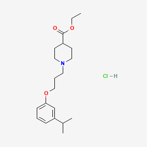 molecular formula C20H32ClNO3 B5290153 Ethyl 1-[3-(3-propan-2-ylphenoxy)propyl]piperidine-4-carboxylate;hydrochloride 