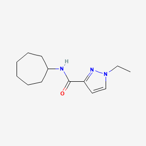 molecular formula C13H21N3O B5290158 N-cycloheptyl-1-ethyl-1H-pyrazole-3-carboxamide 