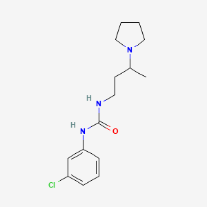molecular formula C15H22ClN3O B5290229 N-(3-chlorophenyl)-N'-[3-(1-pyrrolidinyl)butyl]urea 