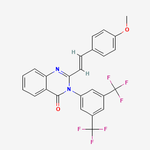molecular formula C25H16F6N2O2 B5290234 3-[3,5-bis(trifluoromethyl)phenyl]-2-[2-(4-methoxyphenyl)vinyl]-4(3H)-quinazolinone 