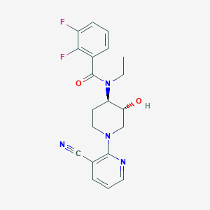 molecular formula C20H20F2N4O2 B5290248 N-[(3R*,4R*)-1-(3-cyano-2-pyridinyl)-3-hydroxy-4-piperidinyl]-N-ethyl-2,3-difluorobenzamide 