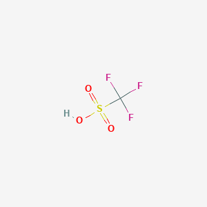 molecular formula CF3SO3H<br>CHF3O3S B052903 Trifluoromethanesulfonic acid CAS No. 1493-13-6