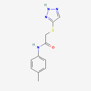 molecular formula C11H12N4OS B5290374 N-(4-methylphenyl)-2-(1H-1,2,3-triazol-5-ylthio)acetamide 