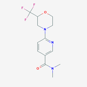 molecular formula C13H16F3N3O2 B5290393 N,N-dimethyl-6-[2-(trifluoromethyl)morpholin-4-yl]nicotinamide 