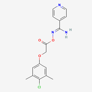 molecular formula C16H16ClN3O3 B5290397 (Z)-[AMINO(PYRIDIN-4-YL)METHYLIDENE]AMINO 2-(4-CHLORO-3,5-DIMETHYLPHENOXY)ACETATE 