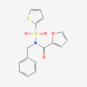 molecular formula C16H13NO4S2 B5290462 N-benzyl-N-thiophen-2-ylsulfonylfuran-2-carboxamide 