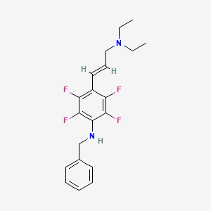 molecular formula C20H22F4N2 B5290481 N-benzyl-4-[(E)-3-(diethylamino)prop-1-enyl]-2,3,5,6-tetrafluoroaniline 