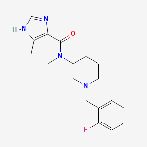 molecular formula C18H23FN4O B5290497 N-[1-(2-fluorobenzyl)-3-piperidinyl]-N,4-dimethyl-1H-imidazole-5-carboxamide 
