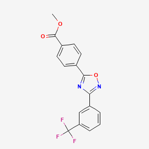 molecular formula C17H11F3N2O3 B5290504 methyl 4-{3-[3-(trifluoromethyl)phenyl]-1,2,4-oxadiazol-5-yl}benzoate 