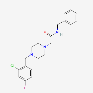 molecular formula C20H23ClFN3O B5290553 N-benzyl-2-{4-[(2-chloro-4-fluorophenyl)methyl]piperazin-1-yl}acetamide 