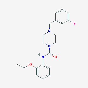 molecular formula C20H24FN3O2 B5290921 N-(2-ethoxyphenyl)-4-[(3-fluorophenyl)methyl]piperazine-1-carboxamide 