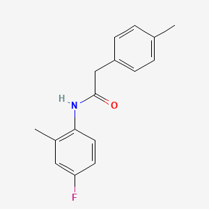 molecular formula C16H16FNO B5290931 N-(4-fluoro-2-methylphenyl)-2-(4-methylphenyl)acetamide 