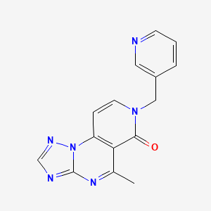 molecular formula C15H12N6O B5290956 5-methyl-7-(3-pyridinylmethyl)pyrido[3,4-e][1,2,4]triazolo[1,5-a]pyrimidin-6(7H)-one 