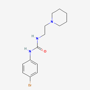 molecular formula C14H20BrN3O B5290992 N-(4-BROMOPHENYL)-N'-(2-PIPERIDINOETHYL)UREA 