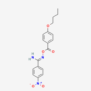 molecular formula C18H19N3O5 B5290994 N'-[(4-butoxybenzoyl)oxy]-4-nitrobenzenecarboximidamide 