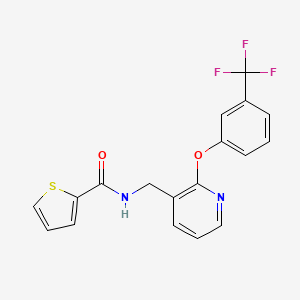 molecular formula C18H13F3N2O2S B5291001 N-({2-[3-(trifluoromethyl)phenoxy]pyridin-3-yl}methyl)thiophene-2-carboxamide 
