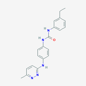 molecular formula C20H21N5O B5291043 N-(3-ethylphenyl)-N'-{4-[(6-methyl-3-pyridazinyl)amino]phenyl}urea 