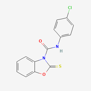 molecular formula C14H9ClN2O2S B5291086 N-(4-chlorophenyl)-2-thioxo-1,3-benzoxazole-3(2H)-carboxamide 