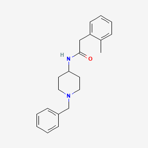 molecular formula C21H26N2O B5291168 N-(1-benzylpiperidin-4-yl)-2-(2-methylphenyl)acetamide 