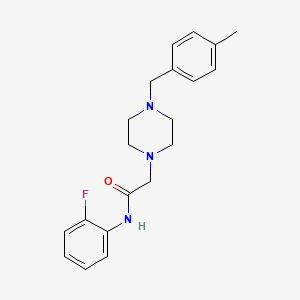 molecular formula C20H24FN3O B5291450 N-(2-FLUOROPHENYL)-2-{4-[(4-METHYLPHENYL)METHYL]PIPERAZIN-1-YL}ACETAMIDE 