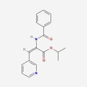 molecular formula C18H18N2O3 B5291683 propan-2-yl (E)-2-benzamido-3-pyridin-3-ylprop-2-enoate 