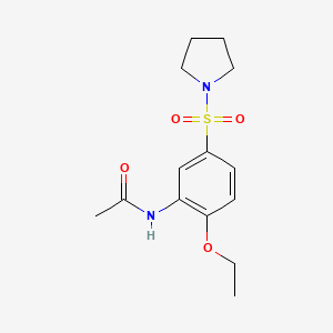molecular formula C14H20N2O4S B5291760 N-[2-ETHOXY-5-(PYRROLIDINE-1-SULFONYL)PHENYL]ACETAMIDE 