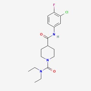 molecular formula C17H23ClFN3O2 B5292015 N~4~-(3-chloro-4-fluorophenyl)-N~1~,N~1~-diethylpiperidine-1,4-dicarboxamide 