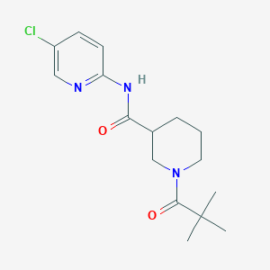 molecular formula C16H22ClN3O2 B5292037 N-(5-chloropyridin-2-yl)-1-(2,2-dimethylpropanoyl)piperidine-3-carboxamide 