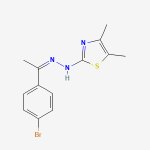 molecular formula C13H14BrN3S B5292062 N-[(Z)-1-(4-bromophenyl)ethylideneamino]-4,5-dimethyl-1,3-thiazol-2-amine 