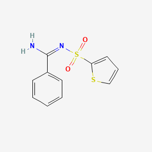 molecular formula C11H10N2O2S2 B5292382 N'-thiophen-2-ylsulfonylbenzenecarboximidamide 