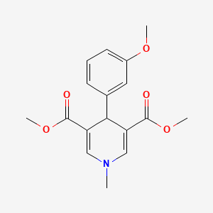 molecular formula C17H19NO5 B5292590 3,5-DIMETHYL 4-(3-METHOXYPHENYL)-1-METHYL-1,4-DIHYDROPYRIDINE-3,5-DICARBOXYLATE 